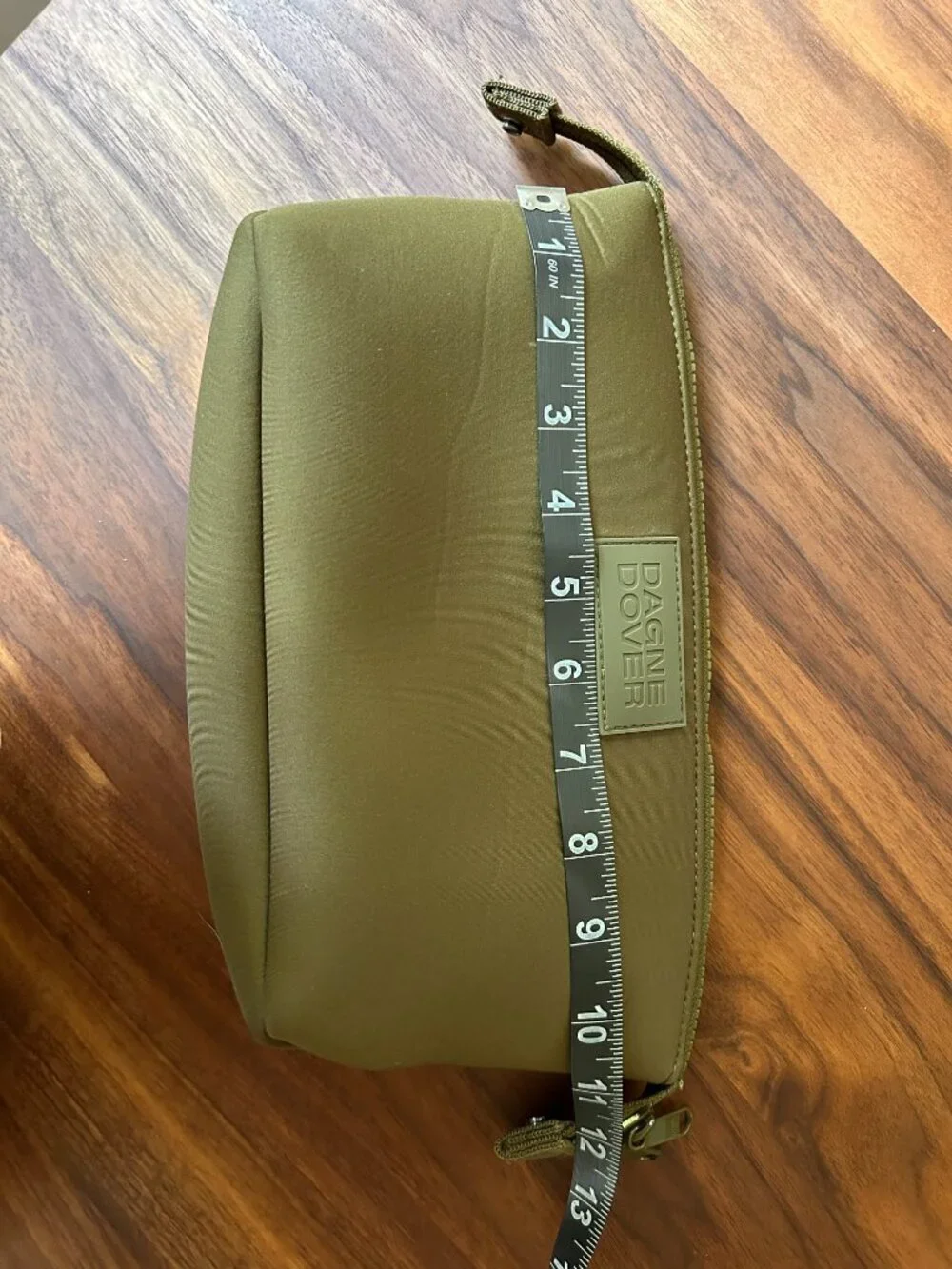 Dagne Dover Hunter Olive Neoprene Toiletry Bag